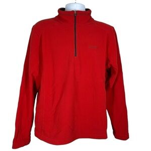 CRAGHOPPERS Mens Red Half Zip Fleece Pullover Medium